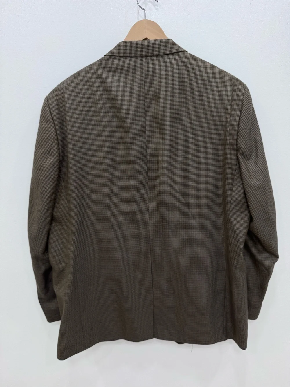 Ralph Lauren Blue Label Silk Wool‎ Brown Houndstooth Blazer Mens 50 L